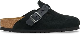 Birkenstock Muiltjes in su&egrave;deleer Boston Braided