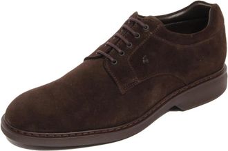 Hogan H576 Derby Liscio - Heren - Nette schoenen - Bruin - 44 EU - Su&egrave;de - Schoenen
