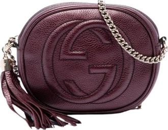 Gucci Pre-owned Soho Crossbody - Dames - Vintage Schoudertas - Paars - ONE Size - Leer - Vintage