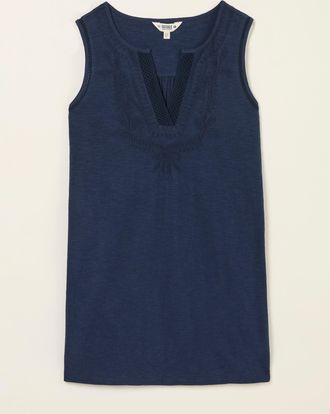 Fat Face FatFace Tessa Navy Blue Jersey Tunic