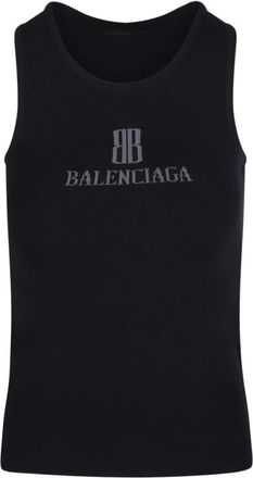 Balenciaga Tops, Dames, Zwart, XS, Polyester, 1369 Tank Top