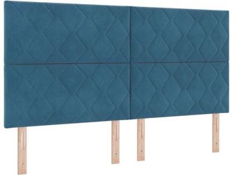vidaXL Cabecero Con Cabecera Azul Oscuro 180 Cm Terciopelo Vidaxl