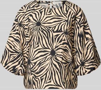 Christian Berg Regular Fit Bluse aus Viskose-Mix im Allover-Look in Black, Gr&ouml;&szlig;e 34