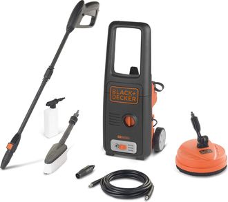 Black+Decker Black&decker - Hidrolimpiadora Black+decker Bxpw1500pe (1500 W, Presi&oacute;n 120 Bares, Caudal 390 L/h) Con Patio Cleaner Y Cepillo Fijo