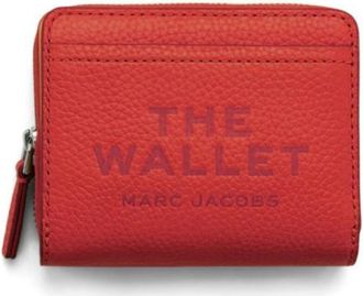 Marc Jacobs Accessoires, Dames, Rood, ONE Size, Leer, Leren Mini Compacte Portemonnee