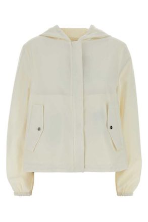 Herno Off White Solid Hood Jacket
