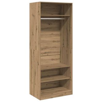 Berkfield Home Wardrobe Artisian Oak 80x50x200 cm Engineered Wood in Brown | Size: 80 x 50 x 200 cm