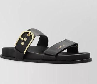 Furla solea flat open toe sandal hardware