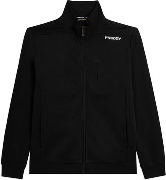 Freddy Felpa full zip con taschino e collo alto