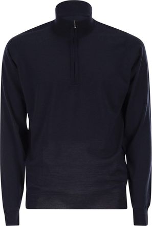 John Smedley Jersey con cuello alto y media cremallera Barrow de John Smedley