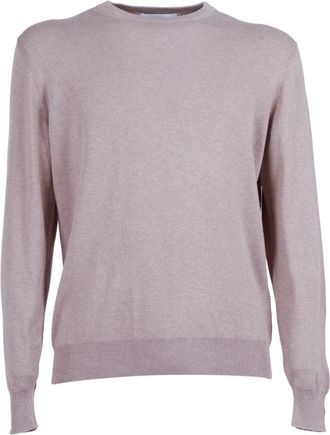 Ballantyne Maglia Girocollo - Heren - Ronde hals truien - Beige - M - Denim - Truien & Vesten