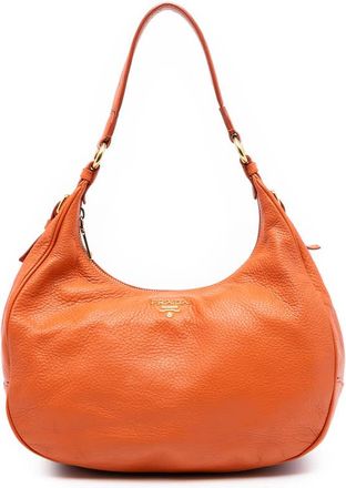 Prada Pre-owned Prada Vitello Daino Zip Top Hobo R6YHHH9OI5NJ8QII