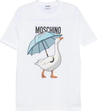 Moschino T-shirts en Poloshirts - Heren - T-shirts - Wit - M - Nylon - Tops