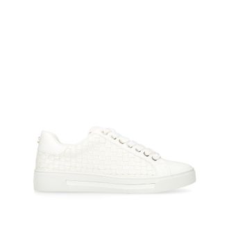 Carvela Womens Daze Weave Sneakers - White - Size UK 3