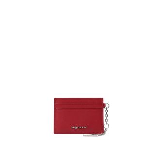 Alexander McQueen Alexander McQueen, Wallets & Cardholders, female, Red, Size: ONE SIZE Black Chain Wallet Card Holder