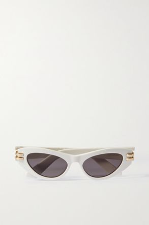 Dior Occhiali Da Sole In Acetato E Metallo Dorato Con Montatura Cat-eye Cdior B1u - Avorio