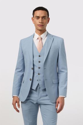 Antique Rogue Mens Single Breasted One Button Slim Fit Suit Jacket - Blue - Size 52 (Chest)