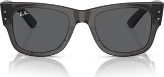 Ray-Ban Mega Wayfarer 51mm Square Sunglasses in Transparent Black/grey at Nordstrom