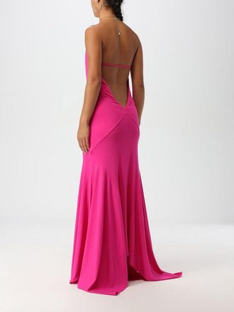 The Attico Womens Fuchsia Jersey Cocktail Dress