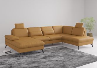 Sit&more Wohnlandschaft »Morris U-Form, inkl. Sitztiefenverstellung« wahlweise mit Armteilverstellung, Bettfunktion & Bettkasten