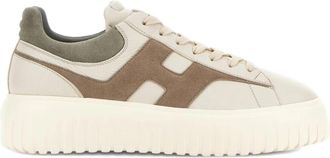 Hogan H-Stripes Sneakers - Heren - Sneakers - Beige - 44 EU - Leer - Schoenen