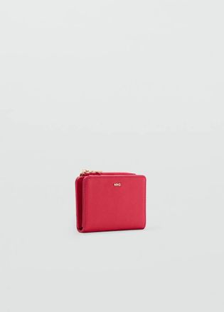 Mango Portafoglio piccolo effetto Saffiano rosso - Donna - Taglia unica - MANGO