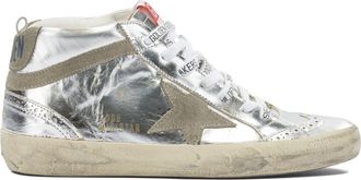 Golden Goose Mid Star Sneakers & Slip-On Silver-Donna
