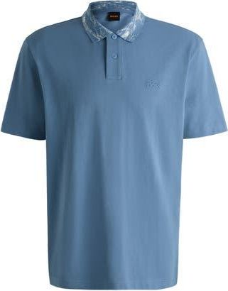 BOSS Desert Collar Cotton Polo in Open Blue at Nordstrom Rack, Size X-Large