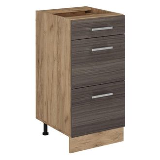 Vicco Mueble Bajo De Cocina R-line, Gris Noble, 40 Cm Con Cajones, Sin Encimera