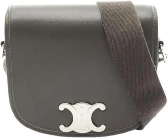 Celine Pre-owned Vintage Cross Body Bag - Heren - Vintage Schoudertas - Groen - ONE Size - Leer - Vintage