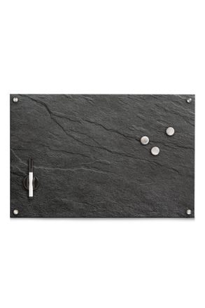 ZELLER PRESENT Memoboard, Anthrazit, Glas, 60x40x1.6 cm, B&uuml;rom&ouml;bel, B&uuml;robedarf, Sonstiger B&uuml;robedarf