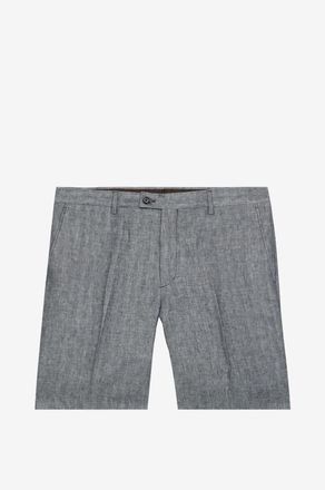 Maurizio Baldassari Chino-Bermuda aus Hanf und Leinen mit Fischgr&auml;tmuster