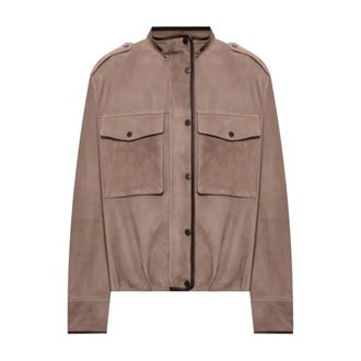 Brunello Cucinelli Jassen, Dames, Bruin, S, Nylon, Brunello Cucinelli Jassen