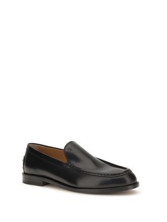 Tod's Womens Gommino Leather Loafers Nero Calf Bos Taurus