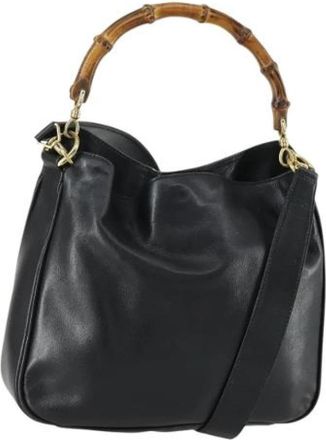 Gucci Pre-owned Vintage Leren Handtas - Dames - Vintage Handtas - Zwart - ONE Size - Leer - Vintage