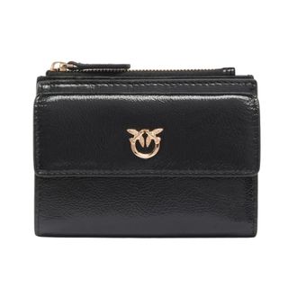 Pinko Wallets & Cardholders, female, Black, Size: ONE SIZE Compact Small Wallet