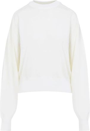Jacquemus Witte Trui Elegant Comfortabel Stijlvol Garderobe Must-have - Dames - Ronde hals truien - Wit - S - Wol - Truien & Vesten