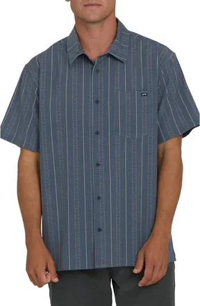 Billabong A-Div Surftrek Transit Short Sleeve Button-Up Shirt in True Navy at Nordstrom, Size Large