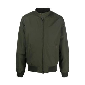 Barbour Bomber Jackets, male, Green, Size: XL Olive Green Lightweight Cotton Jacket
