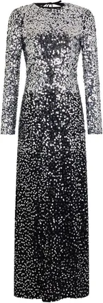 Paco Rabanne Womens Sequined Dress Black Polyamide