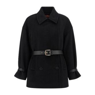 Max Mara Dames, Mantels, Zwart, Maat: 2XS Wol