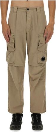 C.P. Company Flatt Nylon Cargo Pants - Heren - Straight fit broeken - Beige - L - Nylon - Broeken