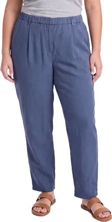 Eileen Fisher Plus Ankle Linen & Silk-Blend Pant
