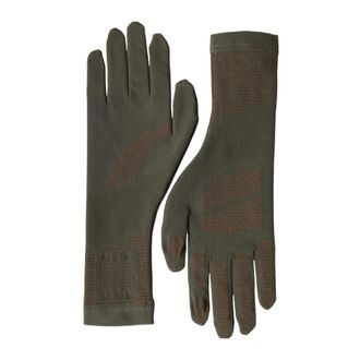 Dolce & Gabbana Polslengte katoenen handschoenen - Dames - Accessoires - Bruin - Maat: ONE Size Katoen