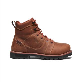 Keen Womens Utility Seattle 6 Waterproof Aluminum Toe Boots In Gingerbread/black 1022085