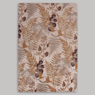 Maisons du monde Alfombra de algod&oacute;n reciclado, tejida en jacquard, con estampado de follaje multicolor, 160x230 cm