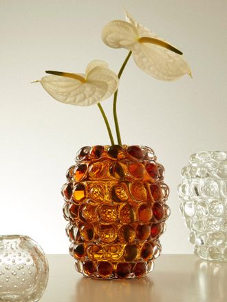 Yali Glass Boboli Hand-Blown Murano Glass Vase (8.5in/22cm)