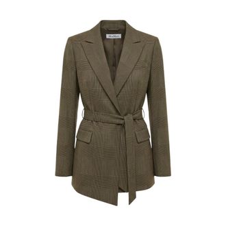 Max Mara Jassen, Dames, Groen, XS, Wol, Nasello Blazer