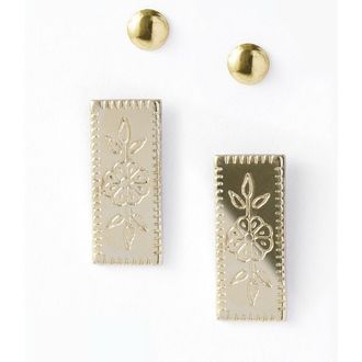 Matr Boomie Haveli Etched Earring Set, Set of 2 in Gold at Nordstrom