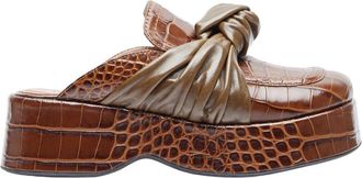 Rejina Pyo Mules - Dames - Slip ons - Bruin - 38 EU - Leer - Schoenen